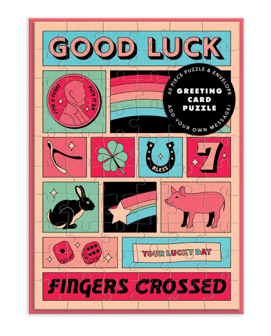 GREETING CARD PUZZLE  - GOOD LUCK