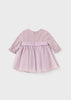 MAYORAL EMBROIDERED TULLE DRESS - MAUVE