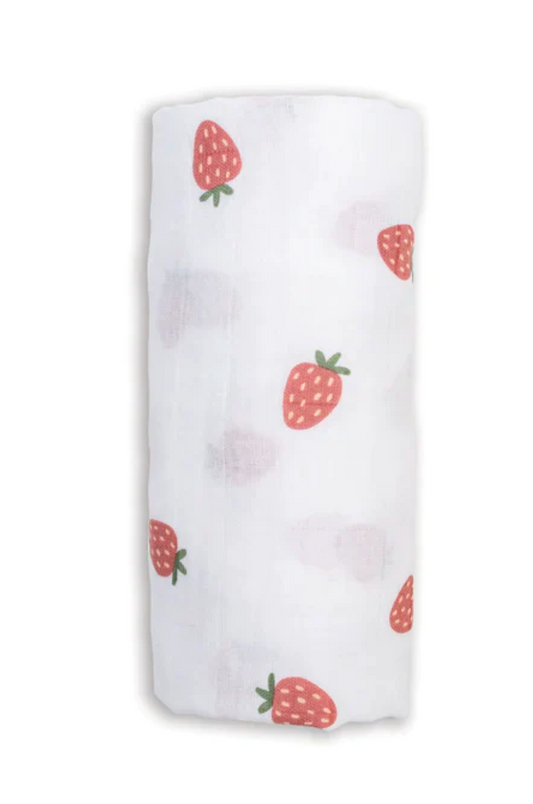 COTTON SWADDLE - STRAWBERRIES