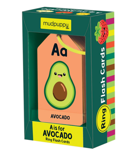 A IS FOR AVOCADO RING FLASH CARDS