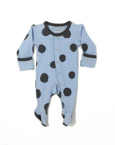 LOVEDBABY ORGANIC FOOTED OVERALL MOONBEAM GRAY