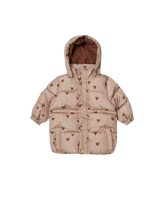 PUFFER JACKET HEARTS NEUTRAL RYLEE AND CRU