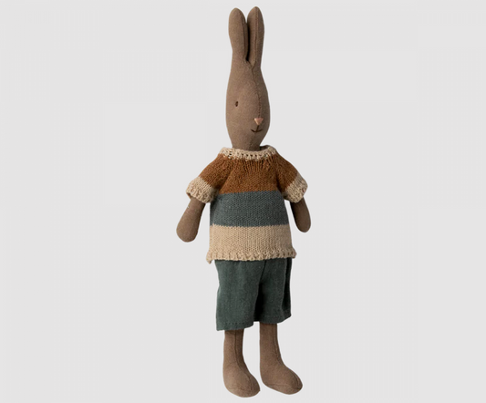 MAILEG RABBIT SIZE 2 - DUSTY BROWN - SHIRT AND SHORTS