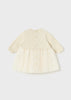 MAYORAL KNIT TULLE DRESS - CREAM