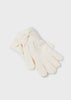 MAYORAL BOW KNIT GLOVES - CREAM SIZE 4