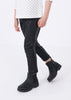 MAYORAL BLACK SYNTHETIC LEATHER LEGGINGS