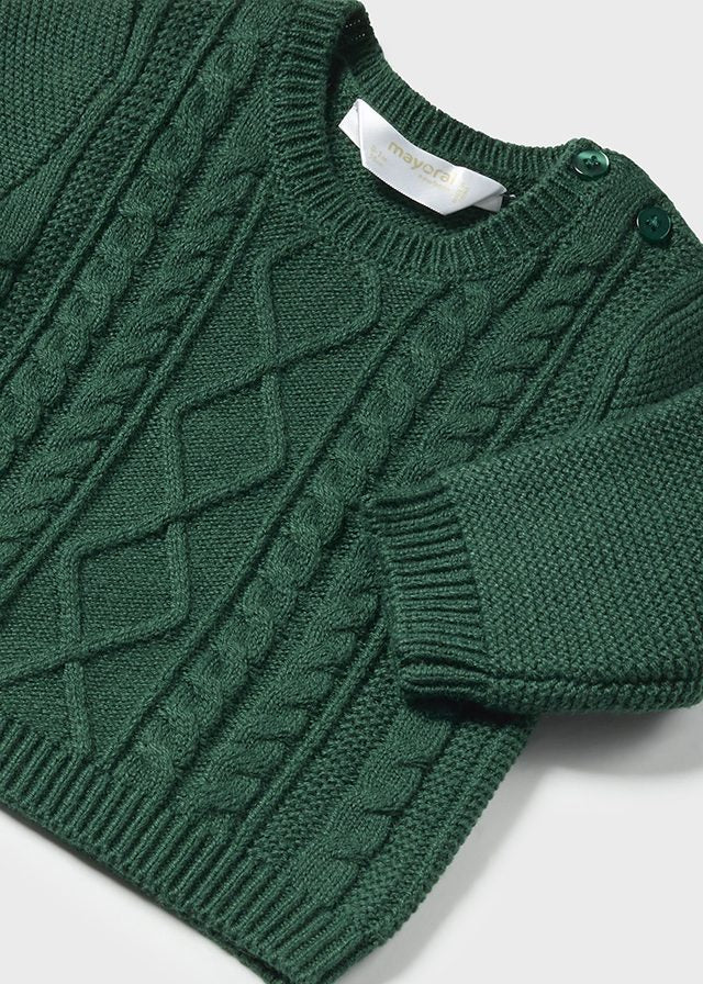 MAYORAL CABLE SWEATER - PINE