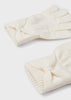 MAYORAL BOW KNIT GLOVES - CREAM SIZE 4