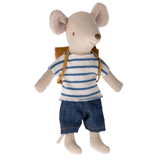 MAILEG TRICYCLE MOUSE BIG BROTHER WITH BAG
