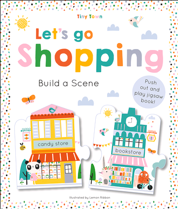 LET'S GO SHOPPING BUILD A SCENE PUSH OUT AND PLAY JIGSAW BOOK