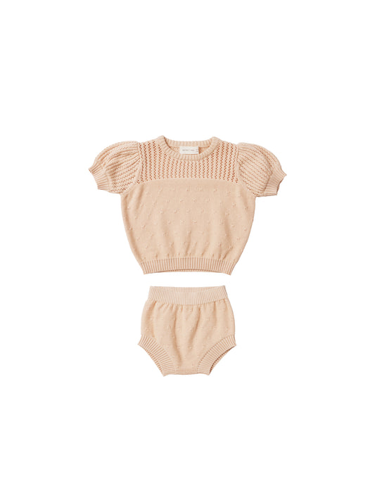 QUINCY MAE POINTELLE KNIT SET SHELL