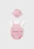 MAYORAL PINK ROMPER WITH HAT
