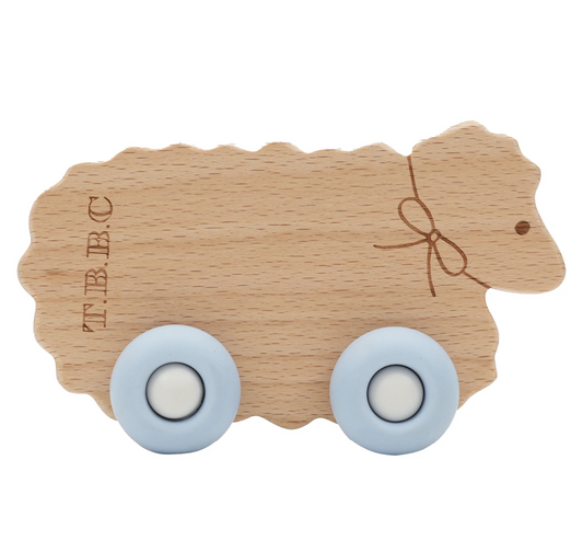 GOOSEWADDLE X T.B.B.C. SHEEP WOODEN & SILICONE TEETHER