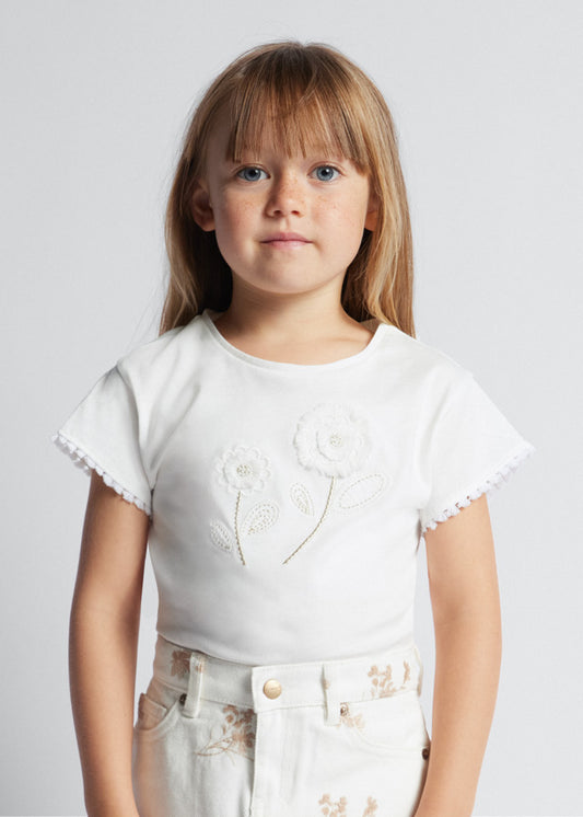 MAYORAL GIRLS EMBROIDERED T SHIRT