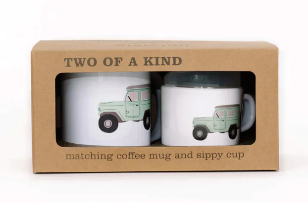 VINTAGE TRUCK TWO OF A KIND CUP SET