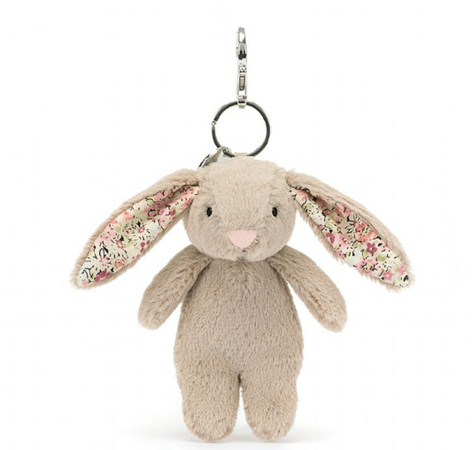 JELLYCAT BLOSSOM BEIGE BUNNY BAG CHARM
