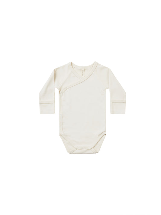 QUINCY MAE SIDE SNAP BODYSUIT - IVORY