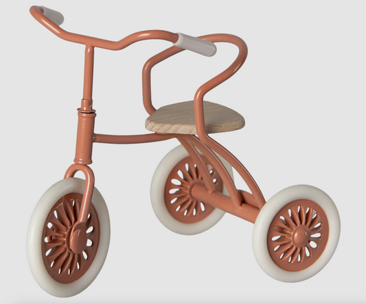 MAILEG ABRI A TRICYCLE MOUSE - CORAL