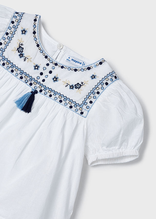 MAYORAL GIRLS EMBROIDERED TOP