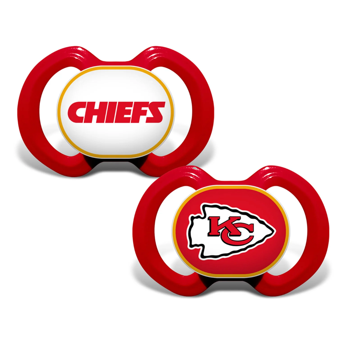 KANSAS CITY CHIEFS - PACIFIER 2 PACK – Buttercup Baby Co.