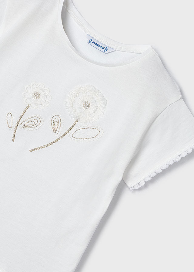MAYORAL GIRLS EMBROIDERED T SHIRT