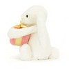 JELLYCAT BASHFUL BUNNY WITH PRESENT LITTLE