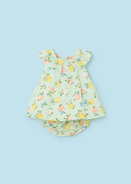 MAYORAL PRINTED DRESS WITH BLOOMER SET