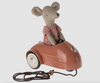 MAILEG MOUSE CAR - CORAL