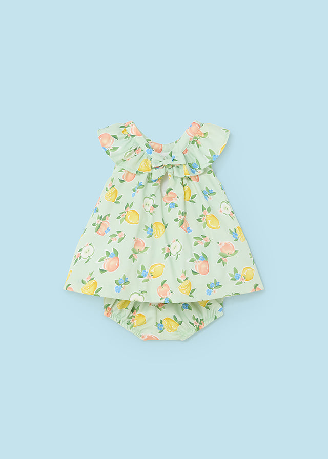 MAYORAL PRINTED DRESS WITH BLOOMER SET