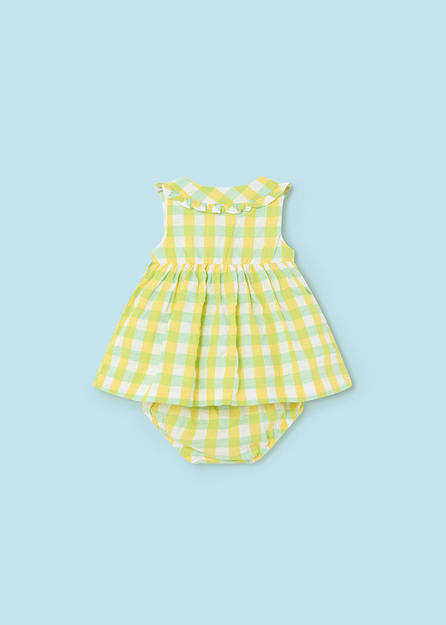 MAYORAL PLAID DRESS WITH BLOOMER SET