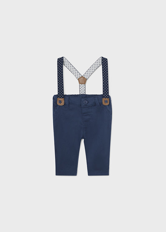 MAYORAL PANTS WITH SUSPENDERS- NAVY