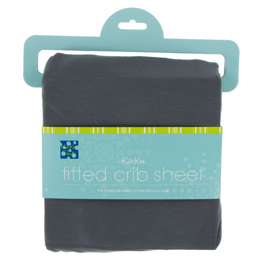 KICKEE PANTS SOLID FITTED CRIB SHEET - STONE