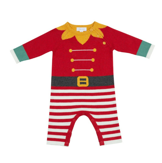 RED ELF KNIT COVERALL