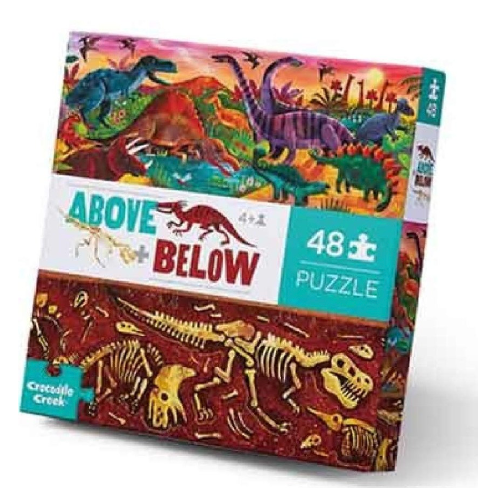 DINOSAUR WORLD 48-PC ABOVE & BELOW PUZZLE