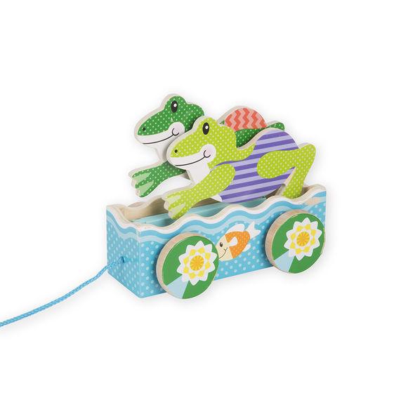 FIRST PLAY FRIENDLY FROGS PULL TOY