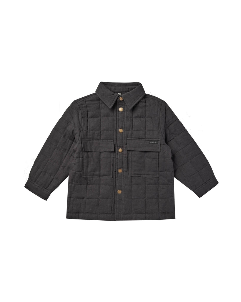 QUILTED OVERSHIRT BLACK RYLEE AND CRU