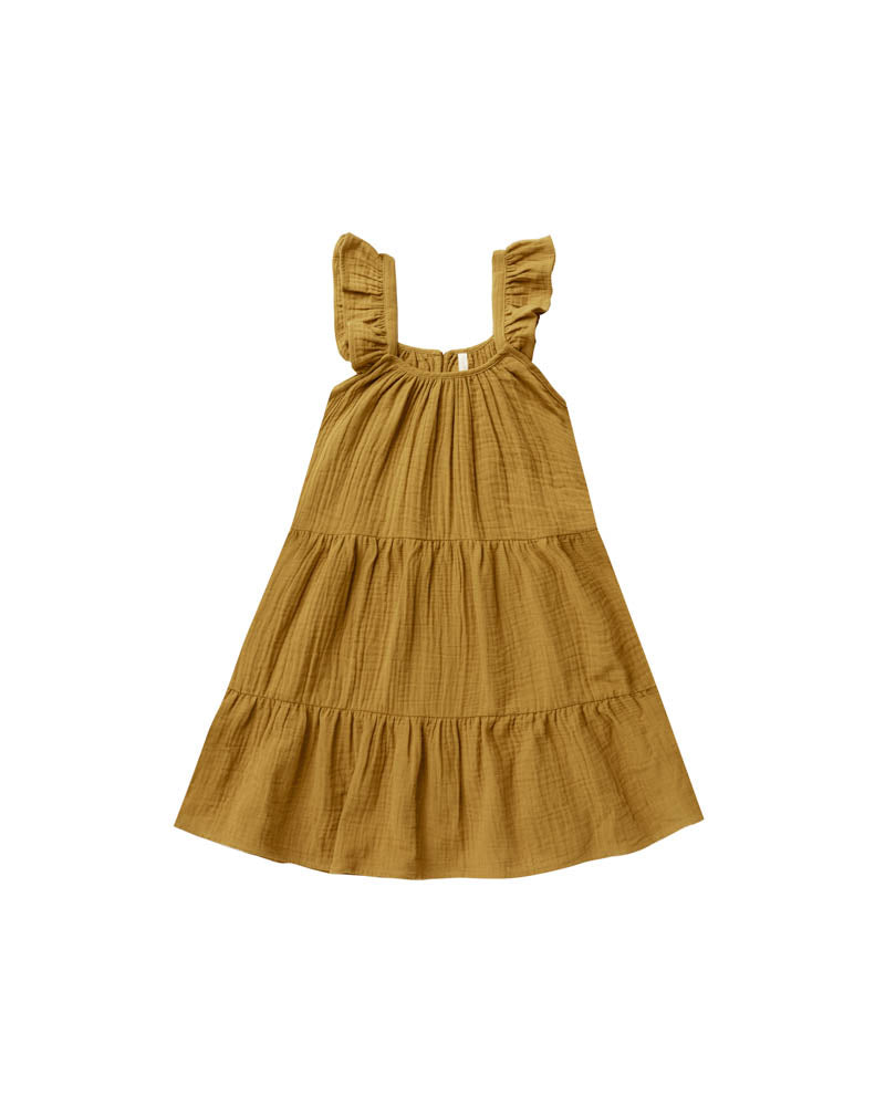 ABBIE TIERED MAXI - GOLD