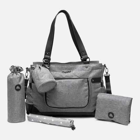 MAYORAL HANDBAG WITH ACCESSORIES CHARCOAL