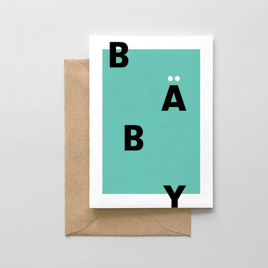 BABY TYPOGRAPHIC CARD MINT