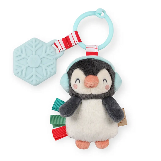 ITZY RITZY HOLIDAY PENGUIN ITZY PAL PLUSH  + TEETHER