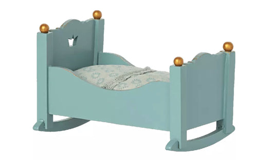 MAILEG CRADLE, BABY MOUSE - BLUE