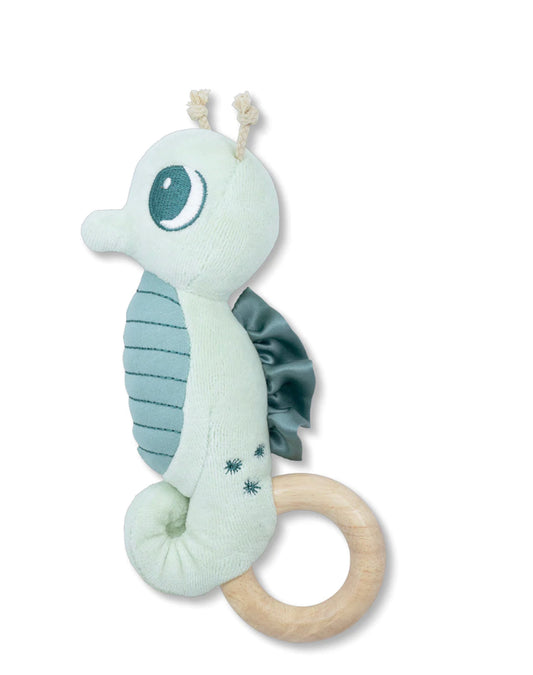 TEAL SEAHORSE RATTLE