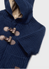 MAYORAL HOODED KNIT CARDIGAN - NAVY BLUE