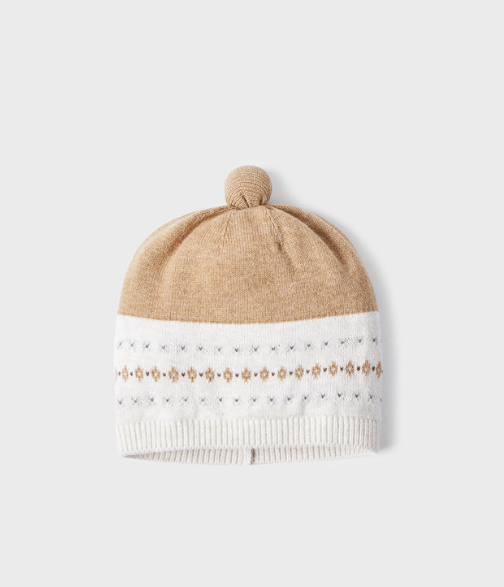 KNITTED HAT CARAMEL BABY 