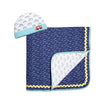 RECEIVING BLANKET AND CAP GIFT  SET