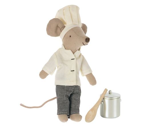 CHEF MOUSE W SOUP POT AND SPOON