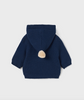 MAYORAL HOODED KNIT CARDIGAN - NAVY BLUE