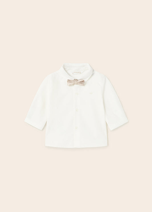 MAYORAL LONG SLEEVE SHIRT WITH BOW TIE