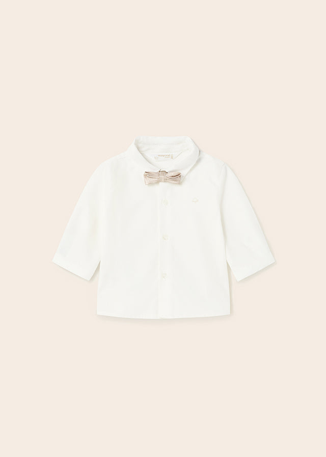 MAYORAL LONG SLEEVE SHIRT WITH BOW TIE