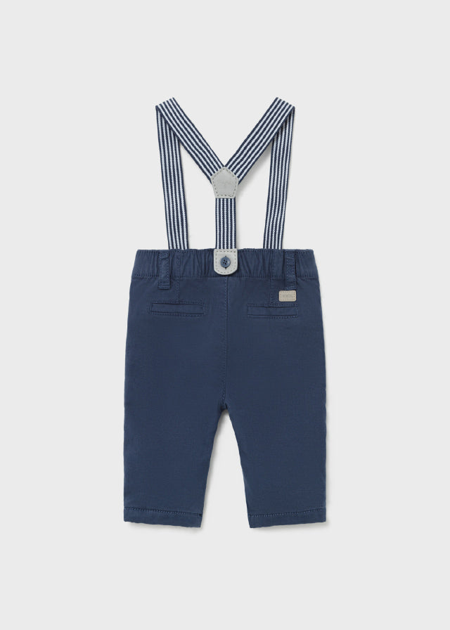 MAYORAL LONG PANT WITH SUSPENDERS- TRUE NAVY